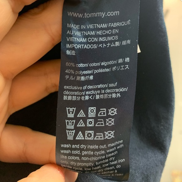 Tommy Hilfiger light hoodie, navy blue, size large - Picture 5 of 7